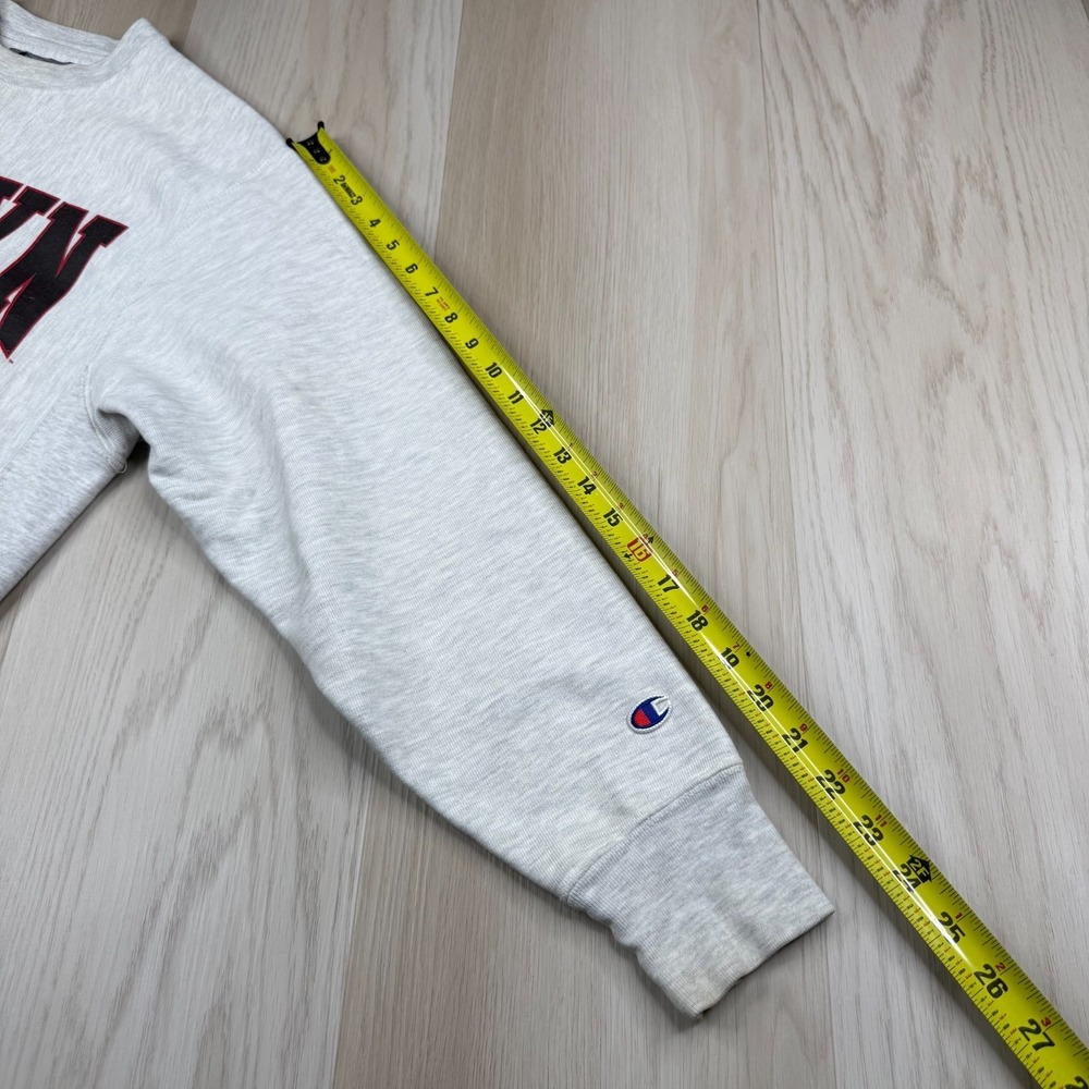 Champion Reverse Weave Mens Long Sleeve Crewneck Brown University Size S - Picture 10 of 10